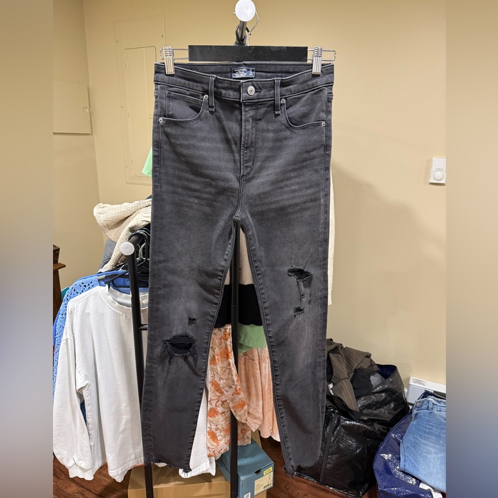 Distressed AF Black Jeans
